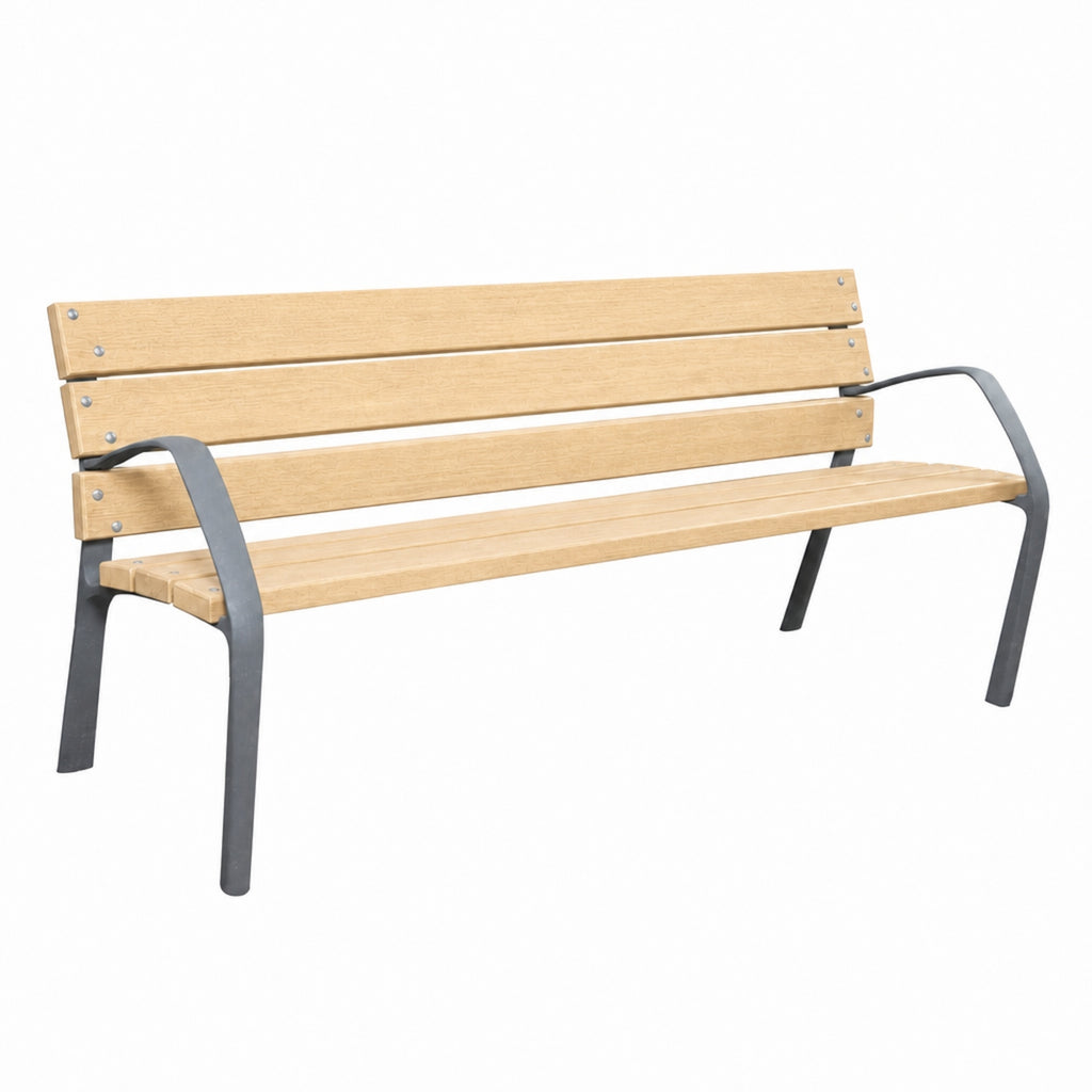 ДЪРВЕНА ПЕЙКА С ПОДЛАКЪТНИЦИ 180 x 67 x 82 СМ - Nika.bg