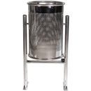 Кош за боклук от неръждаема стомана 60 литра с елегантен дизайн за обществени пространства.