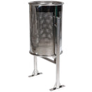 Кош за боклук от неръждаема стомана 60 литра, стилен и издръжлив за обществени пространства.