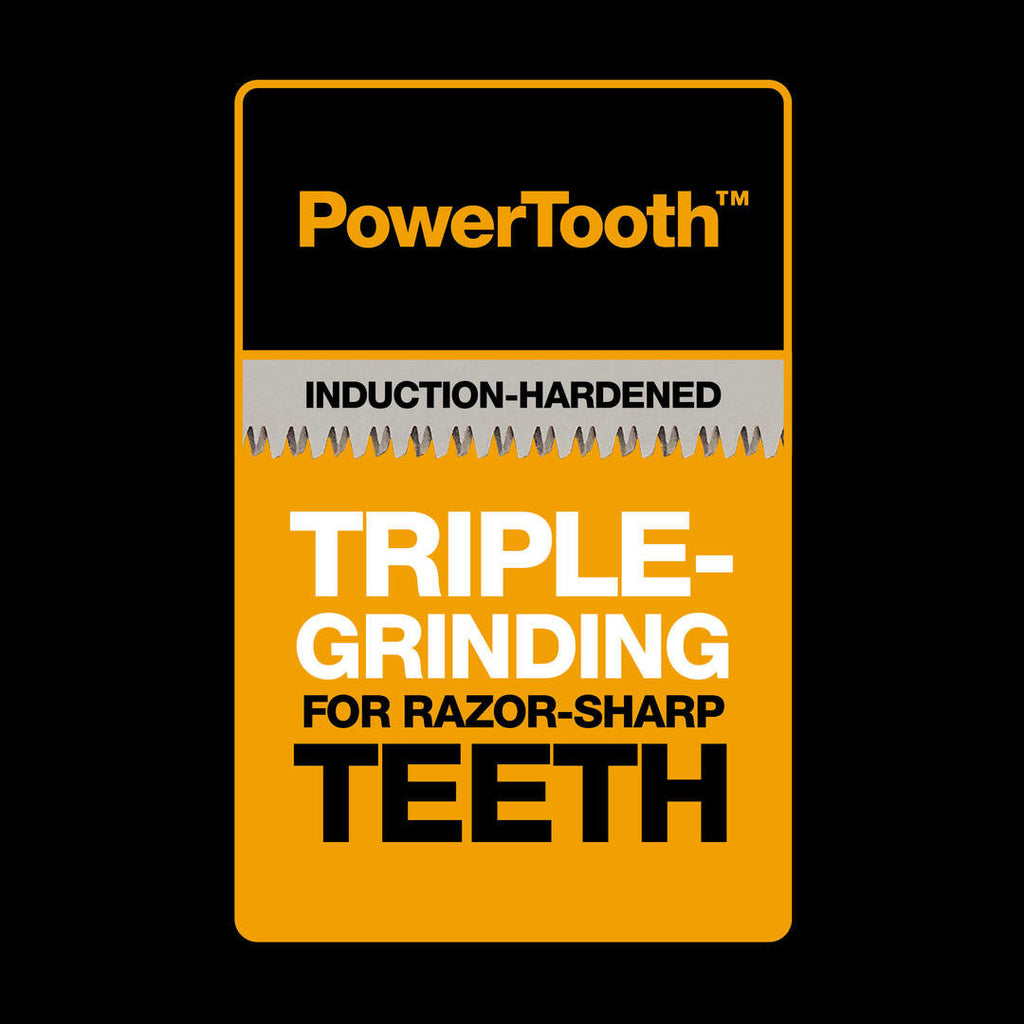 Трион Fiskars PRO PowerTooth (55 см, 11 TPI) - етикет PowerTooth с индукционно закалени тройно заточени зъбци за чисто рязане