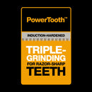 Трион Fiskars PRO PowerTooth (55 см, 11 TPI) - етикет PowerTooth с индукционно закалени тройно заточени зъбци за чисто рязане