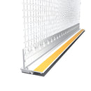 Профил прозоречен US8L PVC с предпазна ламела и мрежа, идеален за топлоизолационни системи.