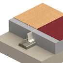 Схема на профил фуга за шлайфан бетон, показваща дилатационни фуги и монтажни детайли.