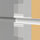 Декоративен PVC профил с мрежа за фуга в топлоизолационна система, предназначен за естетичен завършек.