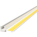 Профил прозоречен за мазилка Бял 9мм с жълта самозалепваща лента за здрава и дълготрайна монтажна основа.