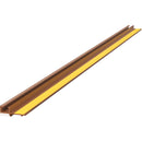 Прозоречен профил за мазилка с кафяв праг и жълт ламел, 9мм, 2,4м, устойчив PVC материал.