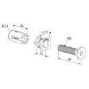 Фиксиращи болтове Quick-Fix Locinox за метален профил - 2 бр.