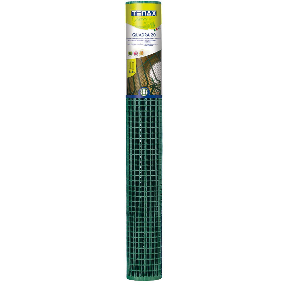 Универсална пластмасова мрежа за огради и балкони TENAX Quadra 20, H=1.0 м, L=30 м