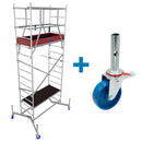 Модулно мобилно скеле KRAUSE ClimTec с колела за лесно преместване и висок комфорт при работа.