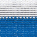 Текстура на покривало за огради Soleado SPORT в синьо и бяло, изработено от висококачествен HDPE