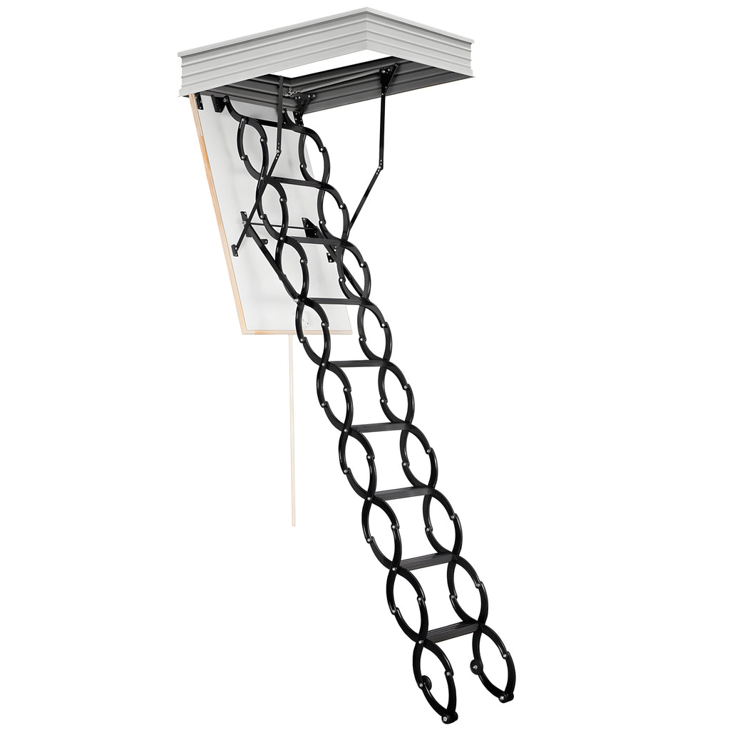 Стълба за таван OMAN FLEX TERMO METAL BOX с разтегателен механизъм, идеална за лесен достъп до тавански помещения.