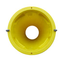 Улей за строителни отпадъци - жълт с анкерираща система за безопасно отвеждане на строителни материали.