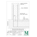 Технически чертеж на съединение с листов метал за бетонни фуги Mastertec, показващ монтаж и спецификации.