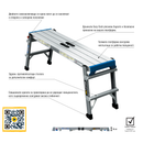 Алуминиева работна платформа Werner Compact PRO с Easy-Grab дръжка и стабилни самозаключващи крака.