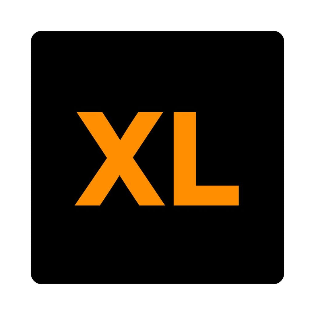 Alt Tag: Чук за разбиване и къртене Fiskars IsoCore™ 5.76 kg размер XL със знак XL в оранжево на черен фон