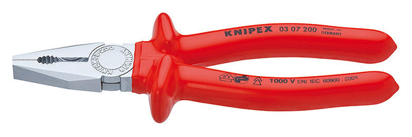 Купи Комбинирани клещи KNIPEX 200 мм, изолирани 1000 V за 85.67 лв. само от Nika.bg