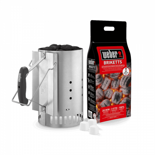 Купи Комплект за бързо и лесно разпалване на въглища WEBER® (уред+брикети+кубчета) за 86 лв. само от Nika.bg