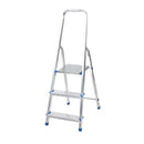 Хоби алуминиева домакинска стълба DRABEST с три стъпала и горна платформа, безопасна и стабилна.