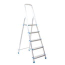 Хоби алуминиева домакинска стълба DRABEST с 5 стъпала и безопасна горна платформа, подходяща за домашна употреба.