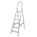 Хоби алуминиева домакинска стълба DRABEST с безопасна платформа и противохлъзгащи стъпала, височина 1.80 м.