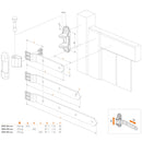 Диаграма на комплект 2 бр панти 3DW за дървени врати с размери и спецификации.