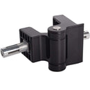 Компактна панта PUMA с черен алуминиев корпус и регулируем ъгъл на отваряне до 180°.