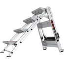 Степ стълба 4 стъпала SAFETY STEP МАЛКИЯ ГИГАНТ®, изработена от алуминий с нехлъзгащи стъпала и сгъваем дизайн.