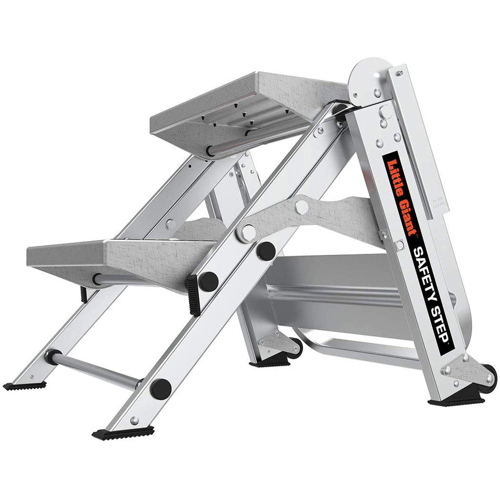 Степ стълба 2 стъпала SAFETY STEP МАЛКИЯ ГИГАНТ® от алуминий, удобна и практична, подходяща за дома и индустрията.