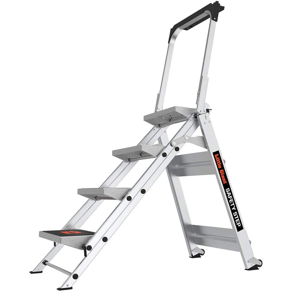 Степ стълба 4 стъпала SAFETY STEP МАЛКИЯ ГИГАНТ с алуминиева конструкция и нехлъзгащи стъпала.