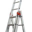 Алуминиева трираменна стълба KRAUSE Tribilo с различни конфигурации за професионална и домашна употреба.