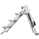 Степ стълба 4 стъпала SAFETY STEP от Малкия Гигант®, изработена от алуминий с нехлъзгащи стъпала и предпазен парапет.