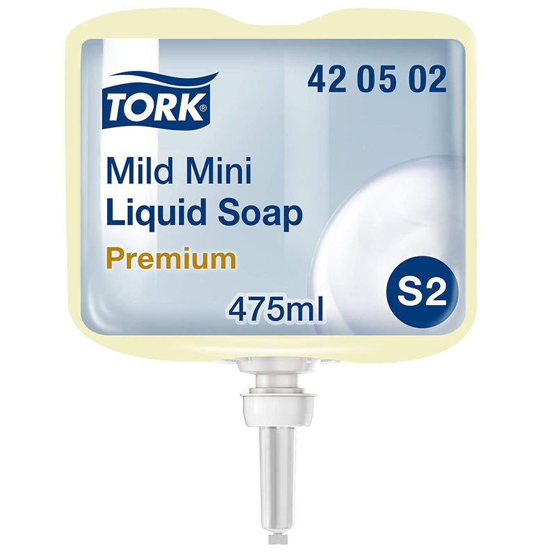 Купи Tork Концентриран течен сапун за ръце Premium Soap Liquid Mini Mild – system S2, 8 х 500 мл за 94.49 лв. само от Nika.bg
