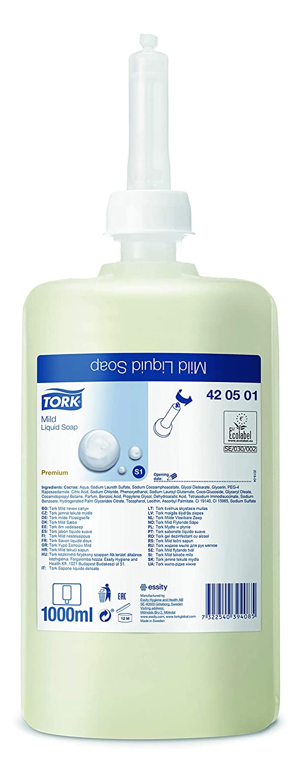 Купи Tork Концентриран течен сапун за ръце Premium Soap Liquid Mild – system S1, 6 х 1 литър за 96.23 лв. само от Nika.bg