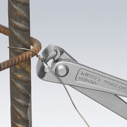 Арматурни клещи KNIPEX усилени 250 mm фиксират арматурно желязо със свързваща тел от ролка.