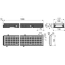 Дренажен канал H-60мм с поцинкована решетка B125 - технически спецификации и размери.