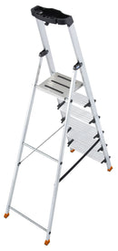 Алуминиева стълба KRAUSE Sepuro 5+1 с платформа и ергономична тава за инструменти