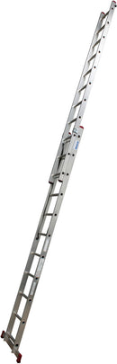 Двураменна алуминиева стълба KRAUSE CORDA 2x11 в максимално разпънато положение за професионална и домашна употреба, сертифицирана EN 131.