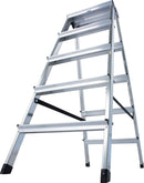 Двустранна алуминиева стълба KRAUSE DOPPLO 2x5, идеална за домашни ремонти и боядисване.