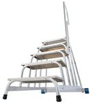 Степенка с 5 стъпала и парапет KRAUSE STABILO, изработена от алуминий, идеална за професионална употреба.