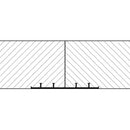 Скица на водоспираща лента AA 250 BESAFLEX за строителни фуги с добра еластичност и водонепроницаемост.