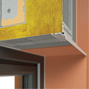 Ъгъл откапващ с мрежа от стъклени влакна и PVC, част от система за довършителни работи.