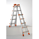 Алуминиева телескопична стълба GIERRE PEPPINA AL040 с регулируема височина и двустранен достъп.