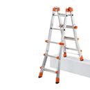 Алуминиева телескопична стълба GIERRE PEPPINA AL010 с регулируема височина и 3+3 стъпала, идеална за дома и градината.