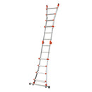 Алуминиева телескопична стълба GIERRE PEPPINA AL020 с 4+4 стъпала, регулируема височина за дома и градината.