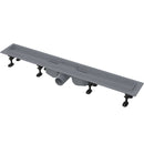 Линеен сифон пластмасов, ф50 с основа за решетки и воден затвор, идеален за душ зони.