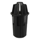 Черен клапан против миризми за дренажен канал, устойчив на UV и механични повреди.