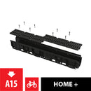 Външен дренажен канал A15 с пластмасов ръб и композитна решетка за отводняване на пешеходни зони.