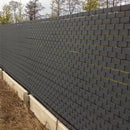 PVC лента за ограда в цвят антрацит, идеална за укрепване и модификация на оградни панели.