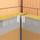 Деформационна фуга ъглова с мрежа от стъклени влакна, монтаж на стени с различни повърхности.