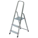 Алуминиева домакинска стълба Krause Corda 2+1 с три стъпала и платформа за безопасност.